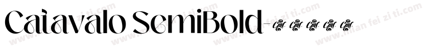 Catavalo SemiBold字体转换